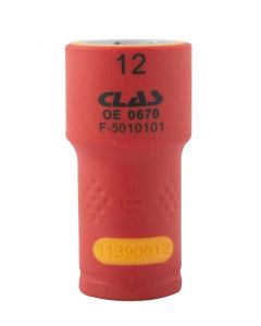 INSULATED SOCKET 1/4" 12mm