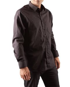 CHEMISE HOMME MANCHES LONGUES NOIRE (T38)