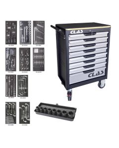 8 DRAWERS + 207 TOOL ROLLER CABINET