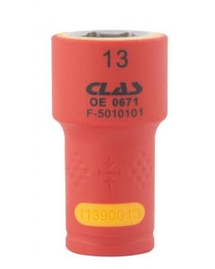 INSULATED SOCKET 1/4" 13mm